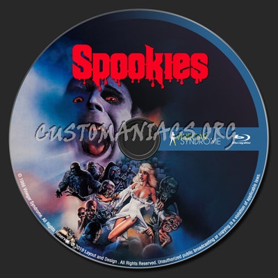 Spookies blu-ray label