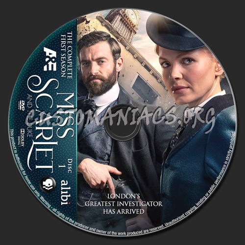 Miss Scarlett And The Duke Season 1 dvd label