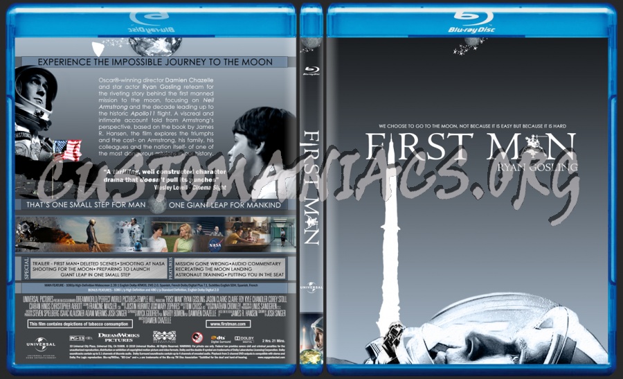 First Man blu-ray cover