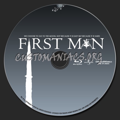 First Man blu-ray label