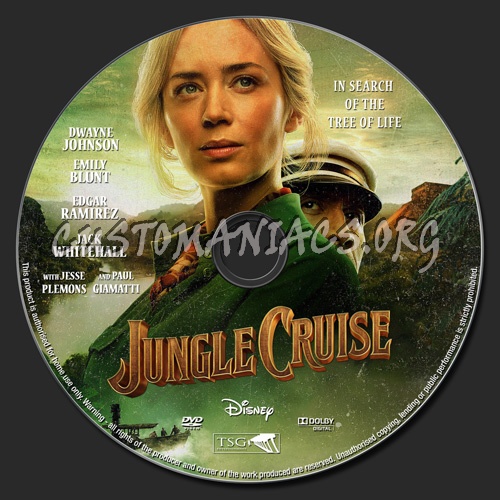 Jungle Cruise 2021 dvd label