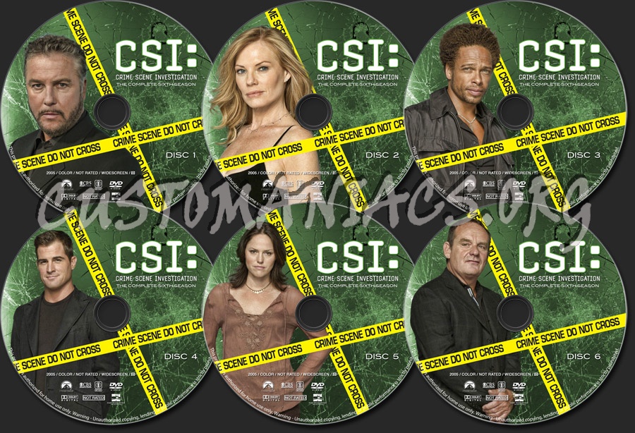 CSI: Crime Scene Investigation - Season 6 dvd label