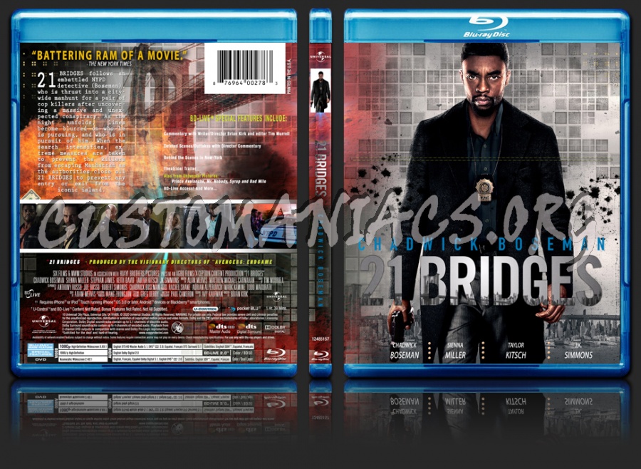 21 Bridges blu-ray cover