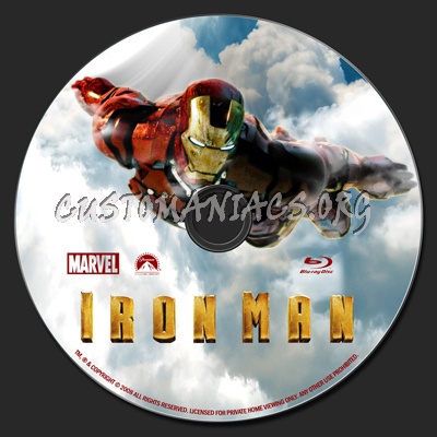 Iron Man blu-ray label