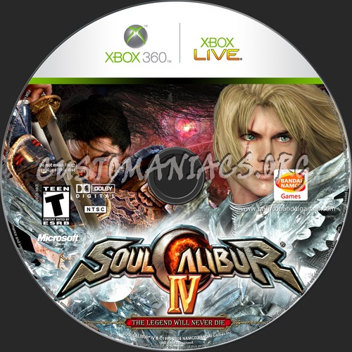 Soulcaliber 4 dvd label