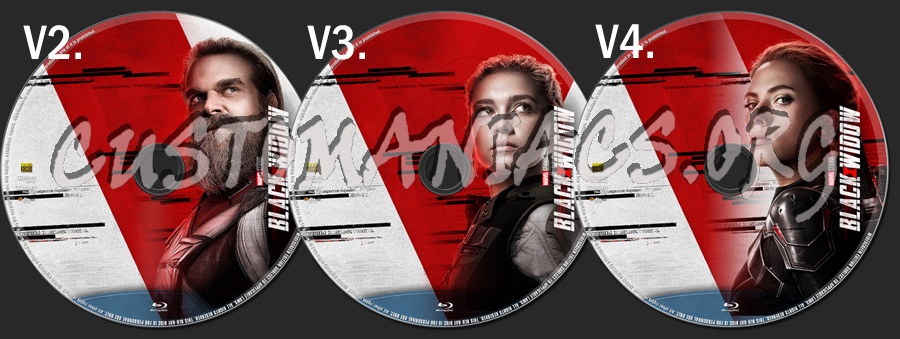 Black Widow (2020) Characters Version blu-ray label