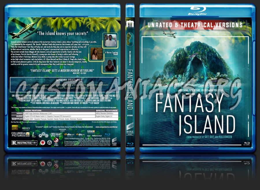 Fantasy Island (2020) blu-ray cover