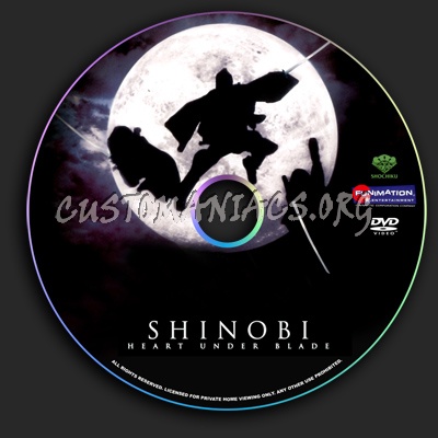 Shinobi - Heart Under Blade dvd label