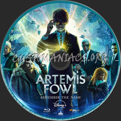 Artemis Fowl blu-ray label